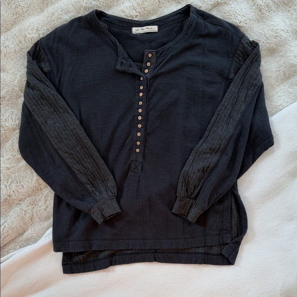 We The Free Long Sleeve Henley Shirt